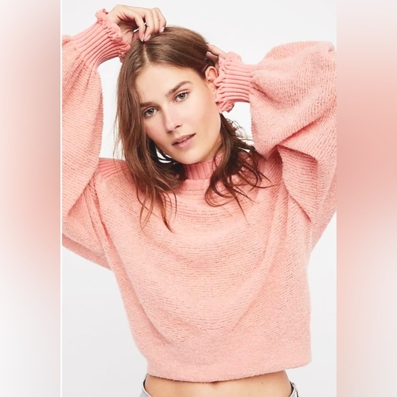 Free People -CREME colour Wool blend Sweater - Picture 4 of 14